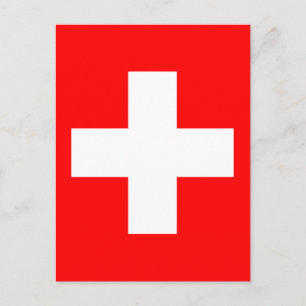 Schweiz flagga vykort