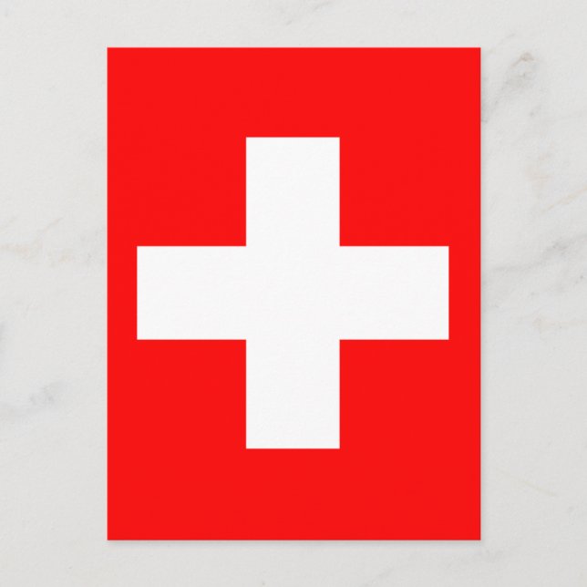 Schweiz flagga vykort (Framsida)