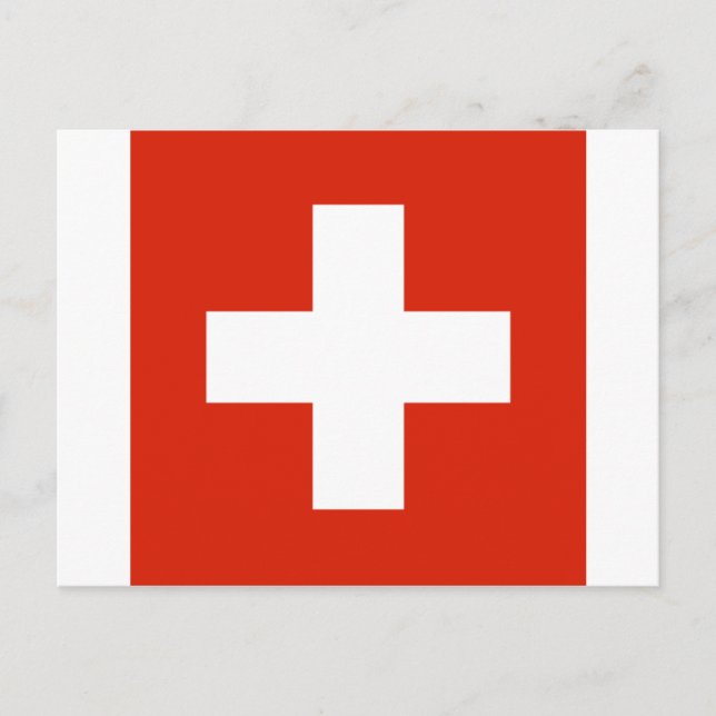 Schweiz flagga vykort (Framsida)