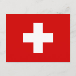 Schweiz Flagga Vykort