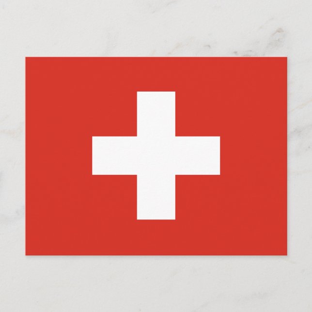 Schweiz flagga vykort (Framsida)
