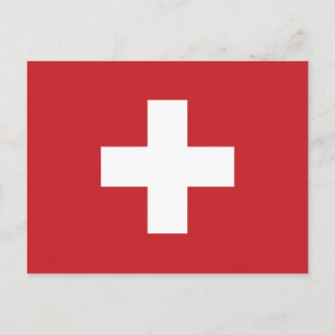 Schweiz Flagga Vykort