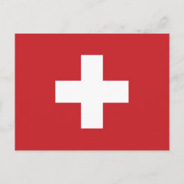 Schweiz Flagga Vykort