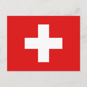Schweiz Flagga vykort