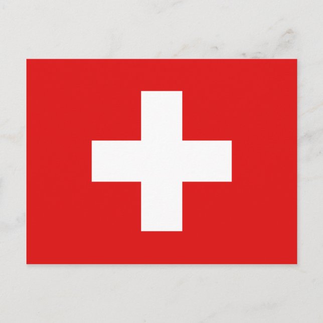 Schweiz Flagga vykort (Framsida)