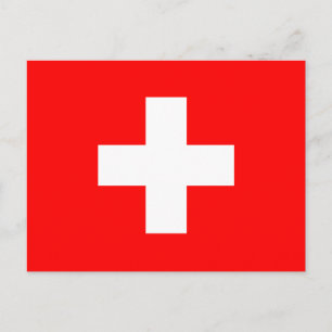 Schweiz Flagga Vykort