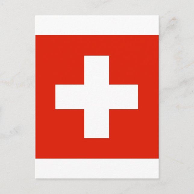 Schweiz flagga vykort (Framsida)