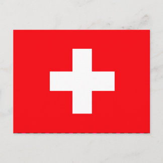 Schweiz Flagga Vykort