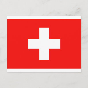 Schweiz Flagga Vykort