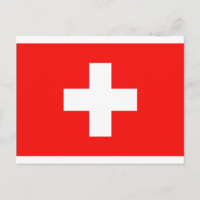 Schweiz Flagga Vykort (Framsida)