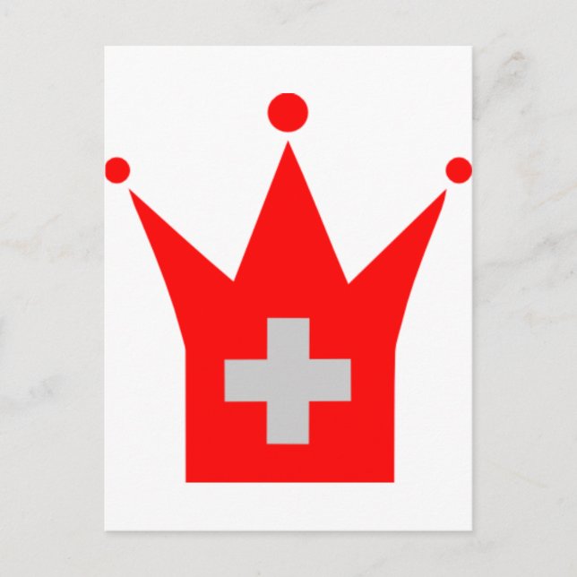 Schweiz Flagga Vykort (Framsida)