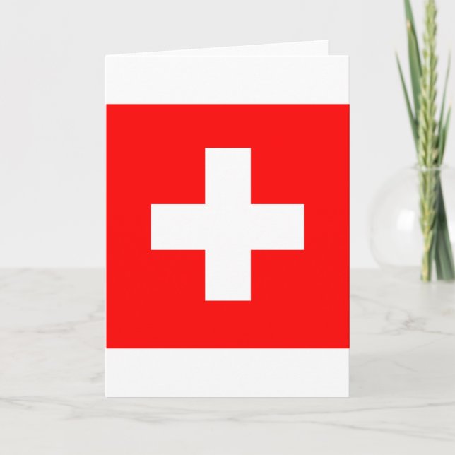 Schweiz Flagge Kort (Framsida)