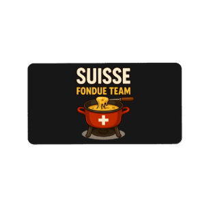 Schweiz Fondue Lag Adressetikett