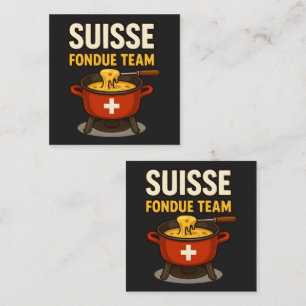 Schweiz Fondue Lag Fyrkantigt Visitkort