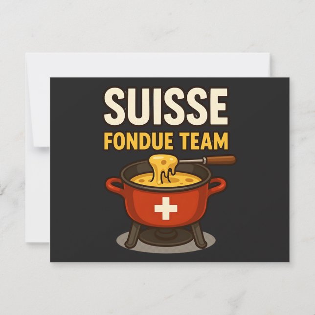 Schweiz Fondue Lag Inbjudningar (Framsida)