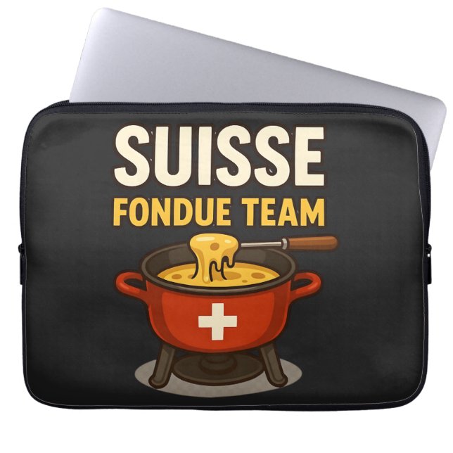Schweiz Fondue Lag Laptop Fodral (Framsidan)
