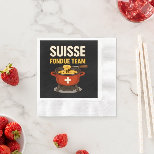 schweiz fondue lag pappersservett (Insitu)