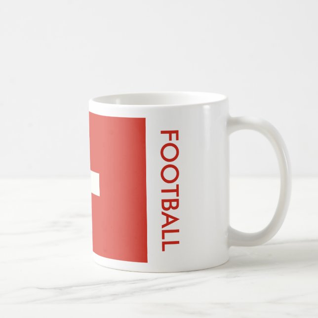 SCHWEIZ FOOTBALL KAFFEMUGG (Höger)