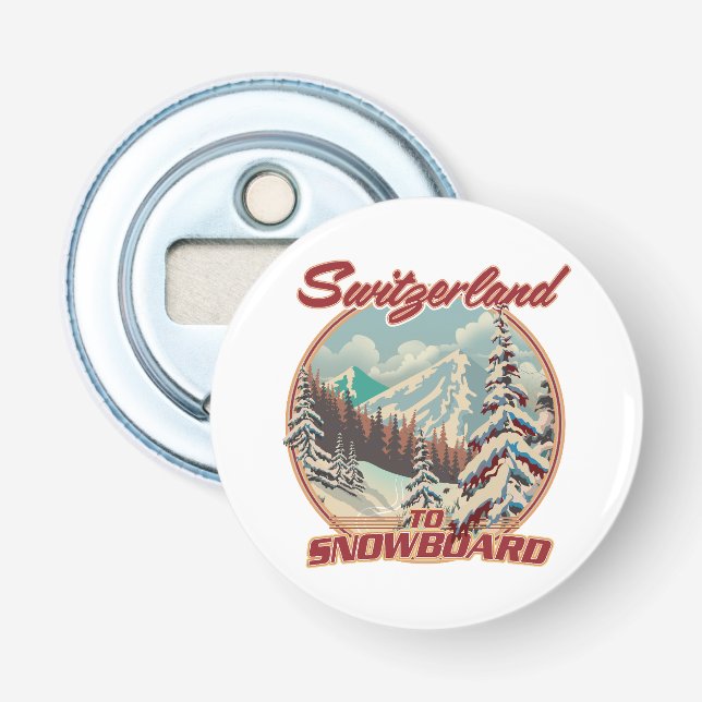 Schweiz för Snowboard Flasköppnare (Framsidan)