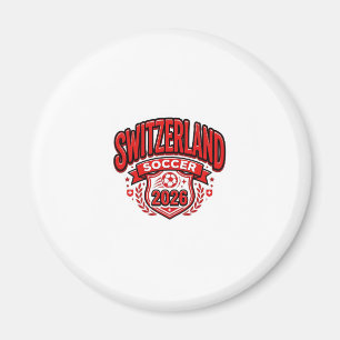 Schweiz Fotboll 2026 Fotboll Fet Land Typografi Magnet