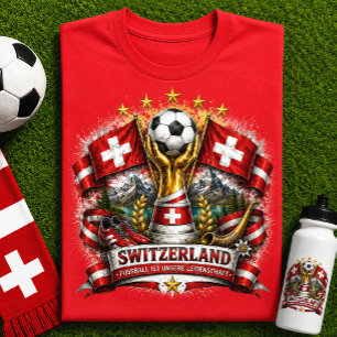Schweiz Fotboll Fan Schweiz Fotboll Världscupen T Shirt