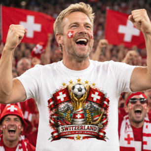 Schweiz Fotboll Fan Schweiz Fotboll Världscupen T Shirt