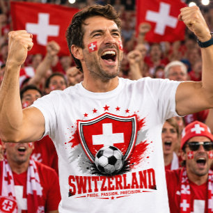 Schweiz Fotboll Fan Schweiz Fotboll Världscupen T Shirt