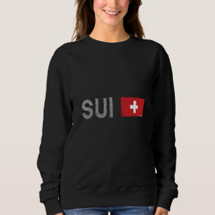 Schweiz Fotboll Fläkt Shirt Swiss Flagga T