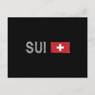 Schweiz Fotboll Fläkt Shirt Swiss Flagga Vykort