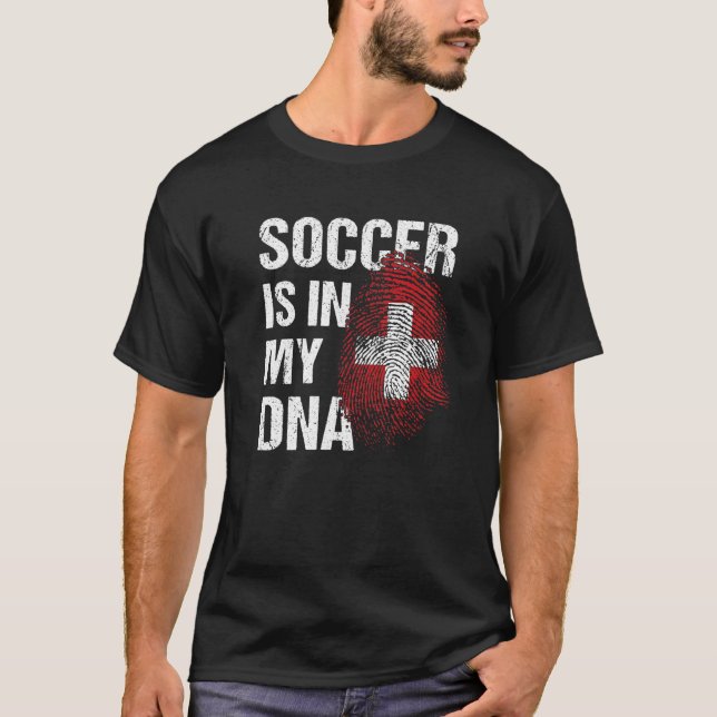 Schweiz Fotboll Suisse Futbol 1 T Shirt (Framsida)