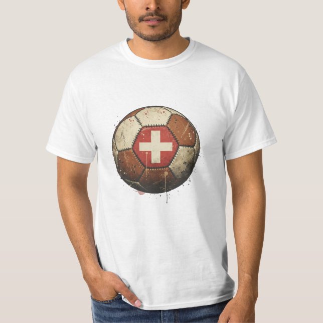 Schweiz Fotboll T Shirt (Framsida)