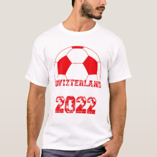 Schweiz fotbollsbuss Flagga 2022 - schweiziskt fot T Shirt