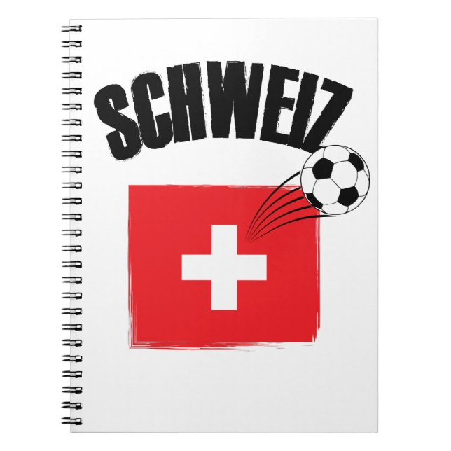 Schweiz Fussball Schweiz Flagga Anteckningsbok (Framsidan)