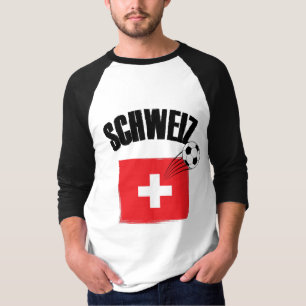 Schweiz Fussball Schweiz Flagga T Shirt