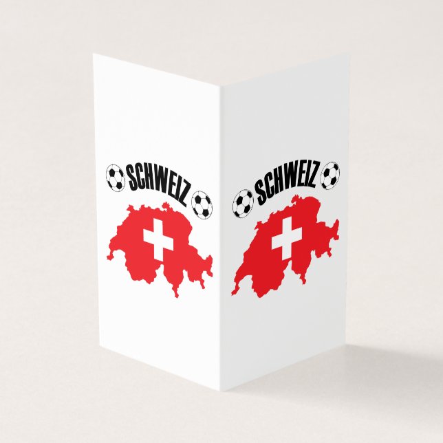 Schweiz Fussball Schweiz Karta Kort (Utsida)