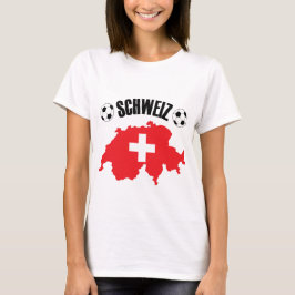 Schweiz Fussball Schweiz Karta T Shirt