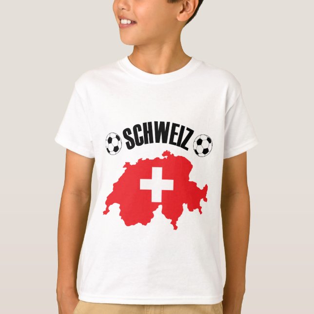Schweiz Fussball Schweiz Karta T Shirt (Framsida)