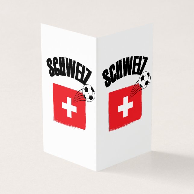 Schweiz Fussball Schweiz Soccer Flagga Kort (Utsida)