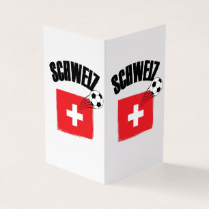 Schweiz Fussball Schweiz Soccer Flagga Kort