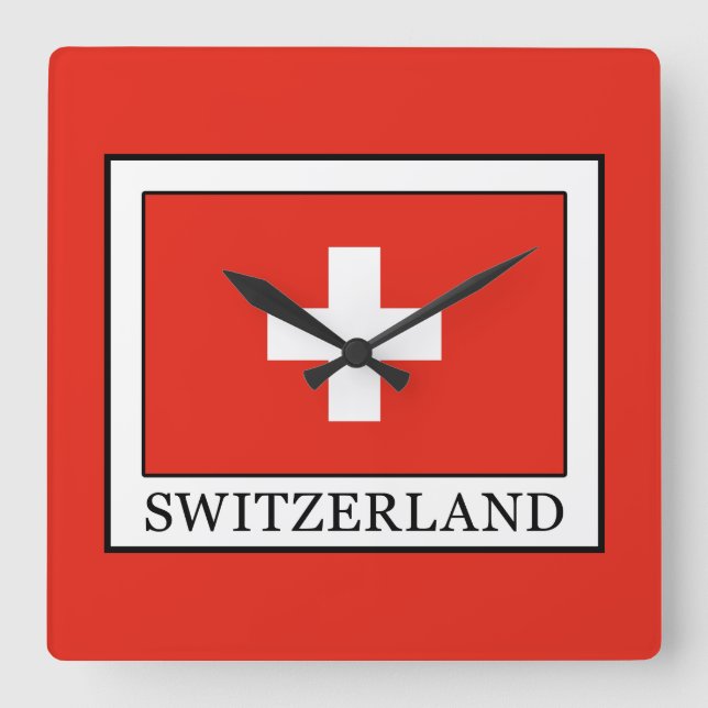 Schweiz Fyrkantig Klocka (Framsida)