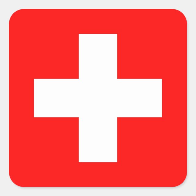 Schweiz Fyrkantigt Klistermärke (Framsida)