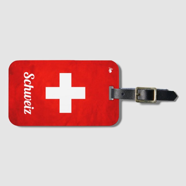 " SCHWEIZ Gepäck Anhänger ... " Bagagebricka (Framsida horisontal)