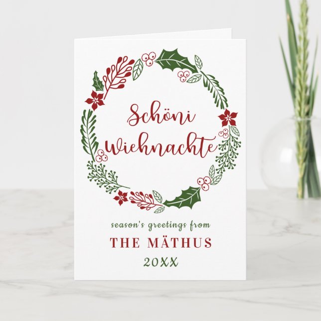 Schweiz God jul, Anpassningsbar Helgkort (Framsida)