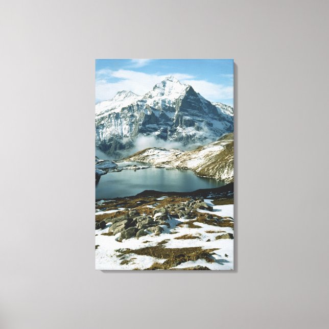 Schweiz, Grindelwald, Bernalperna, Utsikt Canvastryck (Framsida)