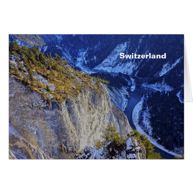 Schweiz Hälsningskort (Framsidan Horizontal)