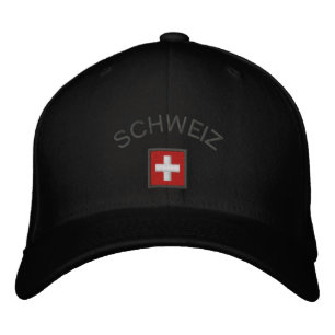 Schweiz Hat - Schweiz-tak med schweizisk Flagga Broderad Keps
