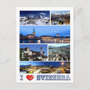 Schweiz - I Kärlek - Vykort