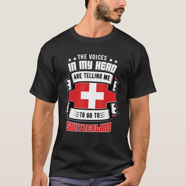 Schweiz i mitt huvud t shirt (Framsida)