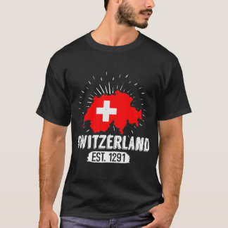 Schweiz inrättade 1291 t shirt