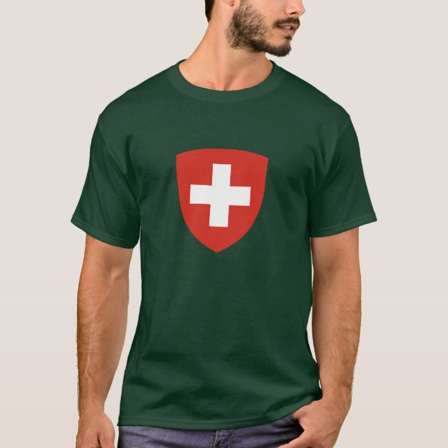 Schweiz jacka av arm tee shirt (Framsida)